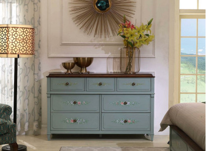 Kommode 150cm Sideboard Schrank Anrichte holz Schrank Möbel Kommoden Massivholz